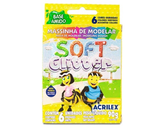 Massa de Modelar 90g Soft Glitter - Acrilex