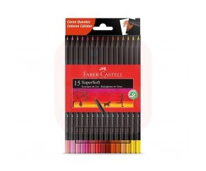  Lápis de Cor 15 Cores Quentes SuperSoft - Faber-Castell