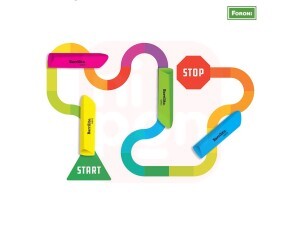 Borracha Triangular Neon Barrilito GB03 - Foroni