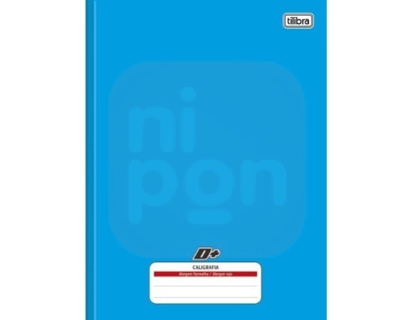 Caderno Brochura 96fls Azul - Caligrafia
