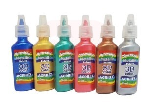 Tinta Dimensional Glitter - Cores