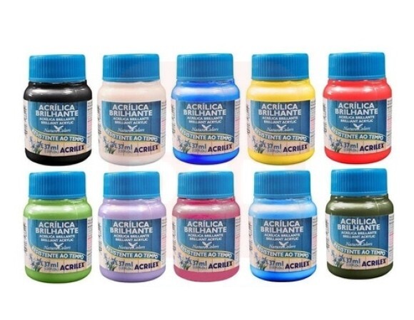 Tinta Acrílica Brilhante 37ml Cores - Acrilex